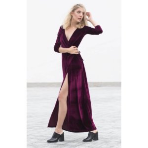Velvet Wrap Dress by Bastet Noir
