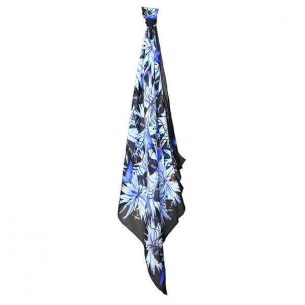 Vibrant Blue Luxury Silk Scarf by Julia McLearon