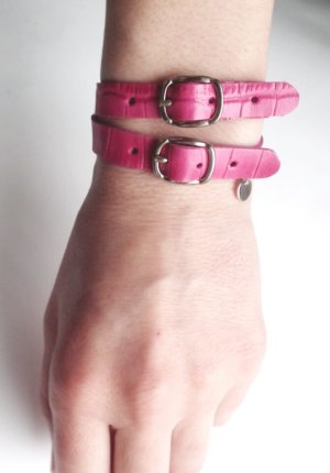 Fuschia Leather Bracelet By Mikashka