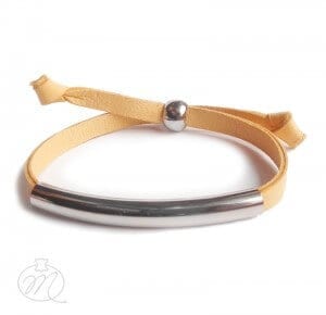 Topaz Yellow Leather Bracelet