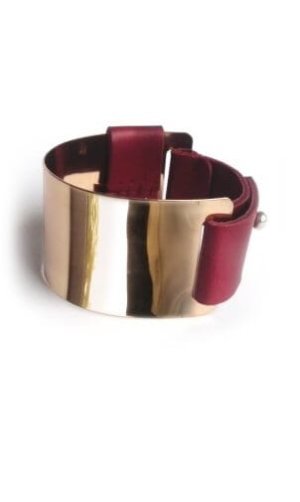 Burgundy Leather Bracelet By Mikashka
