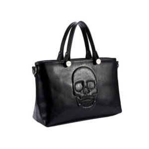 Vegan Skull Leather Handbag