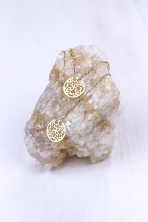 Gold Plated Floral Pendant
