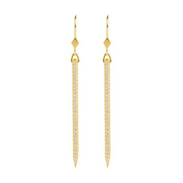 Gold and Crystal Earrings