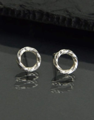 Silver Small Circles Earrings