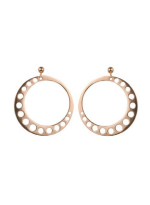 Circle Moon Earrings