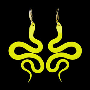 Yellow Serpent Statement Earring