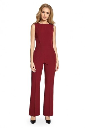Red Flared Jumpsuit