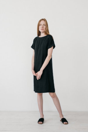 Cecilia Black T-shirt Dress