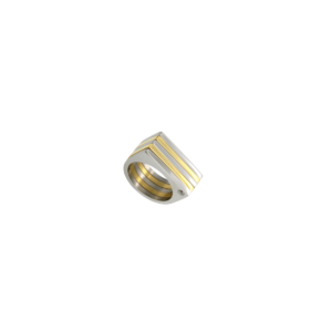 Gold Silver Geo Ring