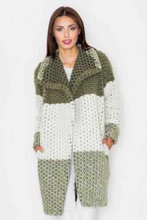 Figl Green Knit Coat