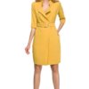 Yellow Blazer Midi Dress