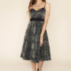 Nina Shimmery Jacquard Midi Dress