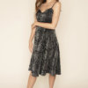 Nina Shimmery Jacquard Midi Dress