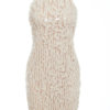 Lucile High Neck Backless Sequin Mini Dress,