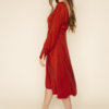 Shay Red Long Sleeved Backless Midi Dress