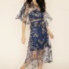Doutzen Embroidered Lace Co-ord Midi Dress