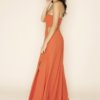  Margot bandeau maxi cut out dress with train