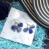 Natural Lapis Lazuli Triangular Drop Earring