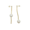 Simple Freshwater Pearls Elongated Earrings