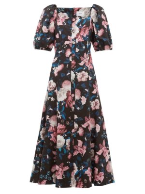 Erdem - Mariona Floral Jacquard Cotton Blend Midi Dress