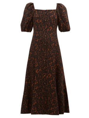 Erdem - Mariona Puffed Sleeve Silk Crepe De Chine Dress