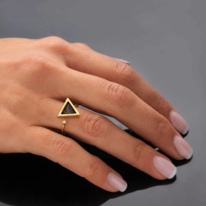 Hera Gold Triangular Ring