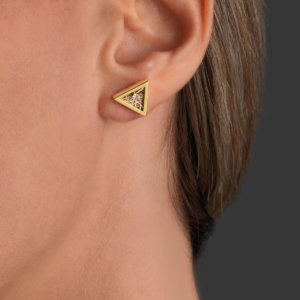 Women's Jewellery Demeter Triangular Gold Earrings
