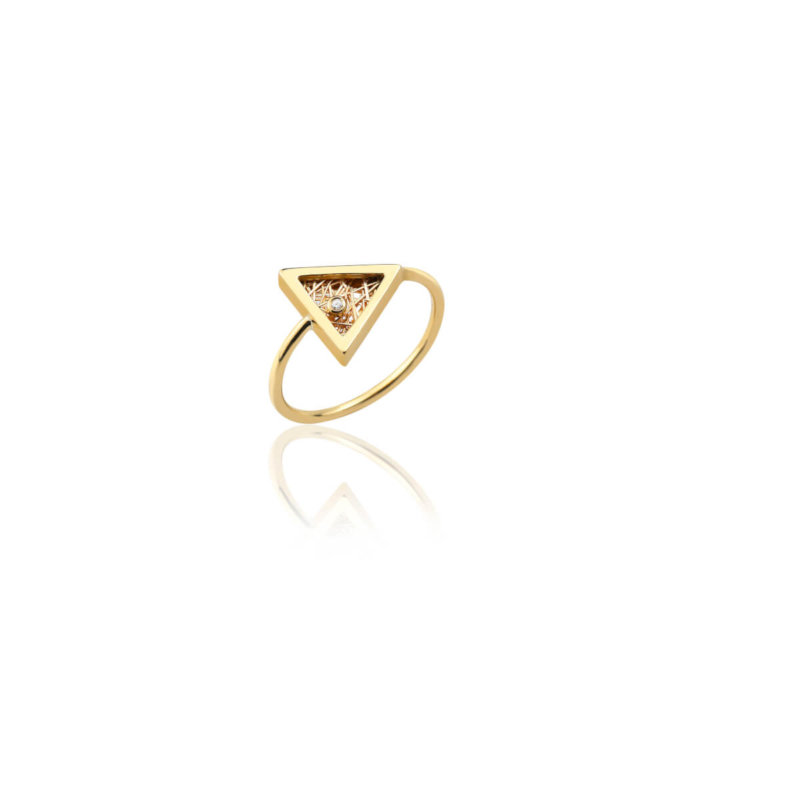 Eos Gold triangular ring