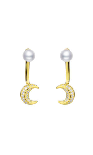 Moon Gold Plated Earrings