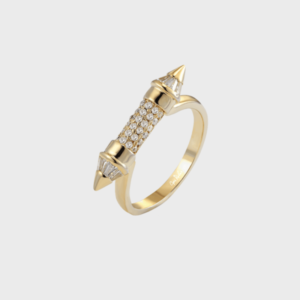 Opes Robur Gold Pointed Ring