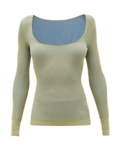 acquemus Rosa Scoop-neck Ribbed-jersey Sweater