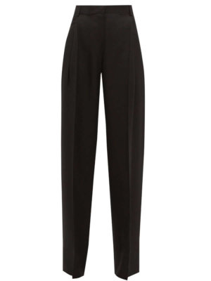 JACQUEMUS Loya high-rise pleated hopsack trousers