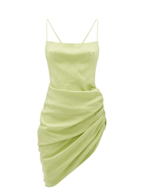 Jacquemus - Saudade Gathered-side Canvas Mini Dress