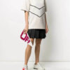 Off-White scuba style short-sleeved top - NEUTRALS