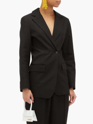 Jacquemus Asymmetric Double-breasted Hopsack Jacket 