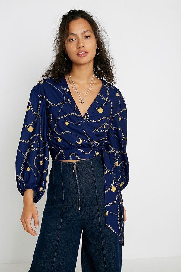 urban outfitters Finders Keepers Chain Wrap Blouse