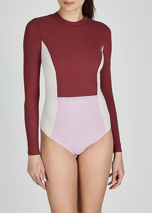Mara colour-blocked swimsuit