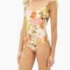ZIMMERMANN Bonita frilled floral-print swimsuit