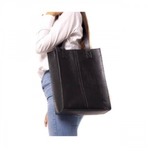 NOEMI - Black Tote With Small Pocket