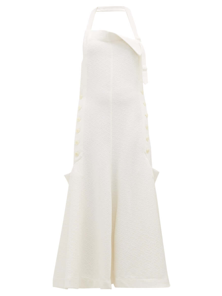 JACQUEMUS APRON white dress