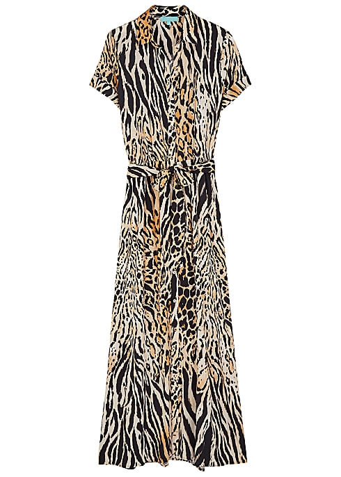 MELISSA ODABASH cheetah print dress