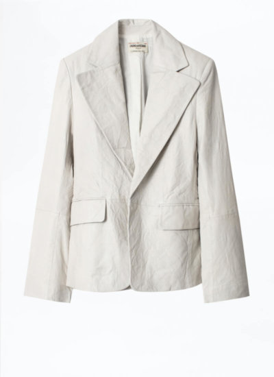 Zadig & Voltaire | Vichy Leather Jacket white