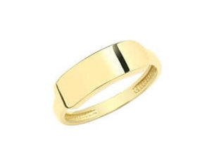 Genuine 9CT Yellow Gold RingGenuine 9CT Yellow Gold Ring - Gold ID Signet Ring H-Q Sizes - Gift Boxed