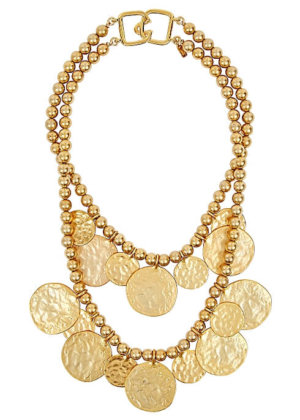 Gold-tone coin necklace