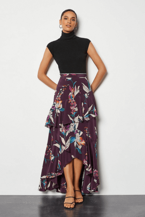 Karen Millen | Watercolour Floral Skirt