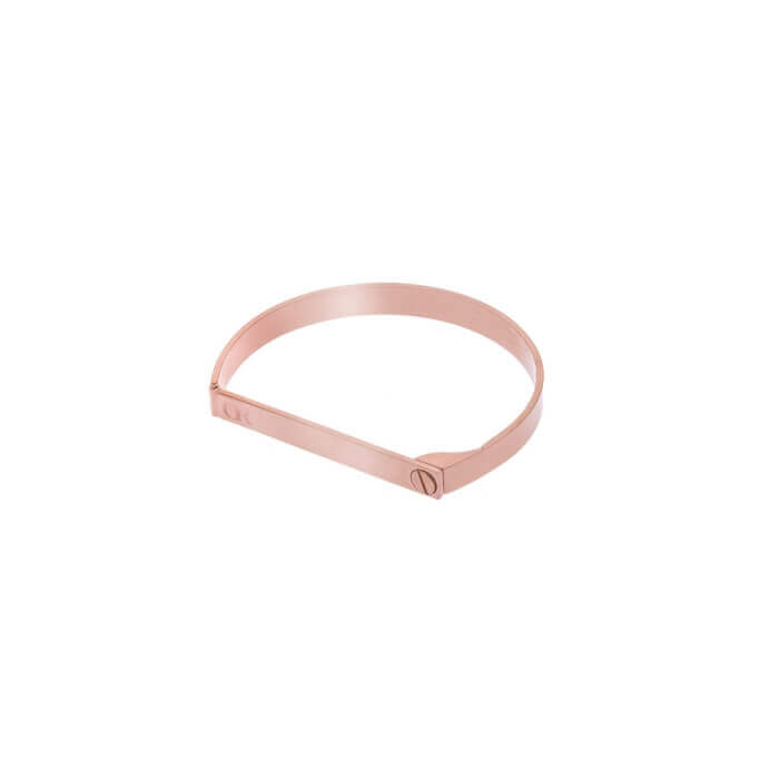 independent brands Opes Robur | Rose Gold Screw On Love Bracelet