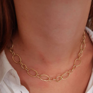 EMBRACE MIXED OVALS CHAIN NECKLACE