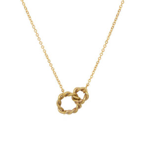 ENTWINED SERENDIPITY LARGE GOLD CIRCLE PENDANT NECKLACE