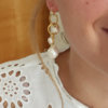 ETERNITY GOLD CIRCLE DROP EARRINGS WITH BAROQUE PEARLS